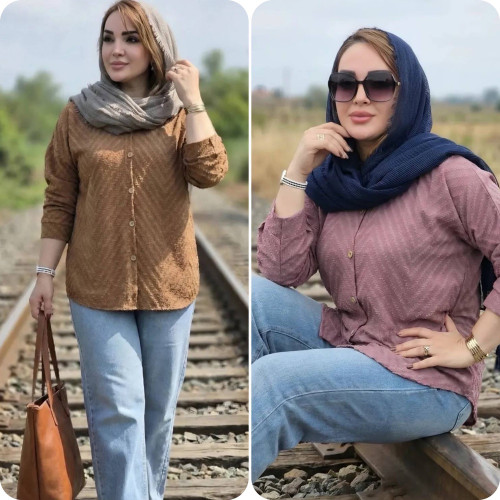 شومیز ژاکارد صوفیا لاکچری